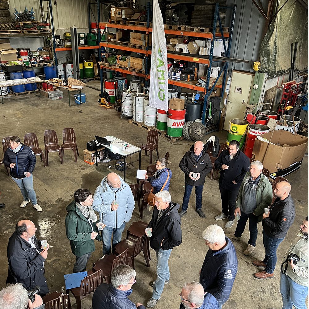 Maxime Baduel délégué à l'ESS visite cuma de Thodure