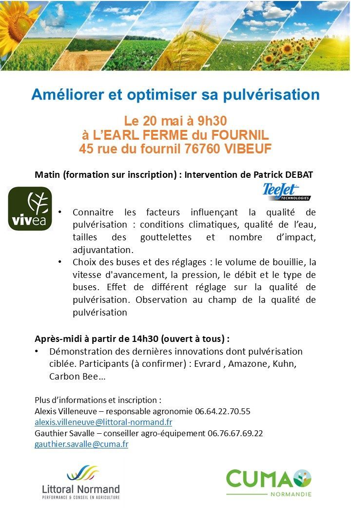 Formation pulvérisation Cuma
